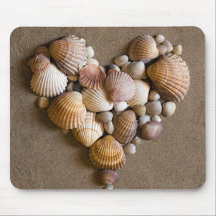 Valentine Heart Made with Shells Mouse Pad