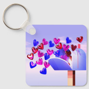 Valentine Heart Mail2 Key Ring