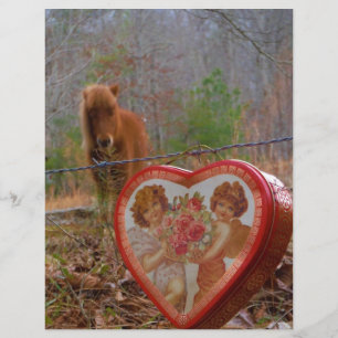 Valentine Heart  Miniature brown Horse