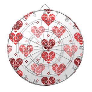 Valentine Heart Pattern Dartboard