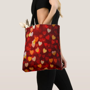 Valentine Heart Pattern Romantic Love Tote Bag