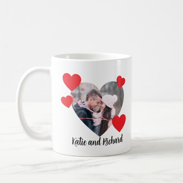 Valentine Heart Personalised Mug (Left)
