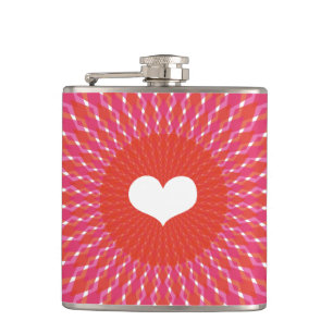 Valentine Heart Pop Hip Flask