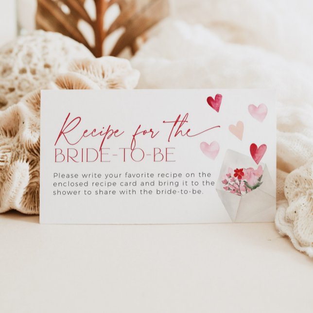 Valentine Heart Recipe for the Bride-to-be Request Enclosure Card (Creator Uploaded)