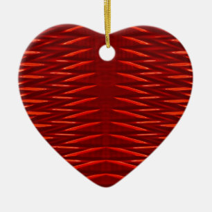 ~ VALENTINE HEART ~ Red Fractal ~  Ceramic Ornament