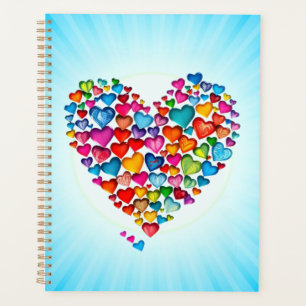 Valentine Heart Shape Watercolor Design-57393 Pape Planner