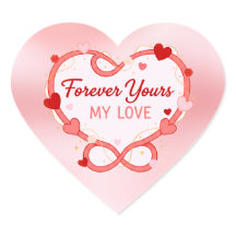 Valentine Heart Sticker – Forever Yours