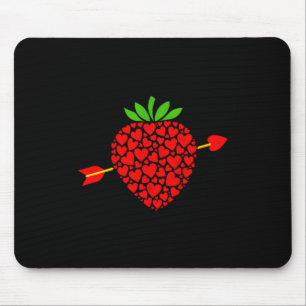 Valentine Heart Strawberry Arrow Funny Couple Roma Mouse Pad