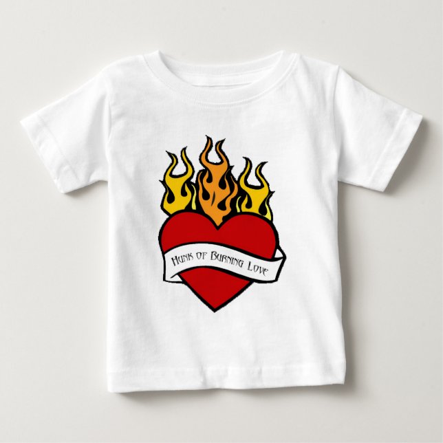 Valentine Heart Tattoo Baby T Shirt (Front)