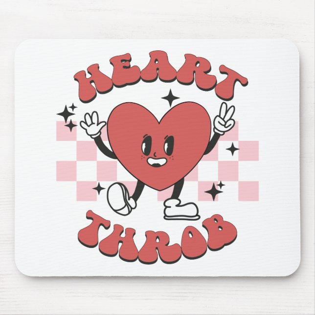 Valentine Heart Throb Mouse Pad (Front)