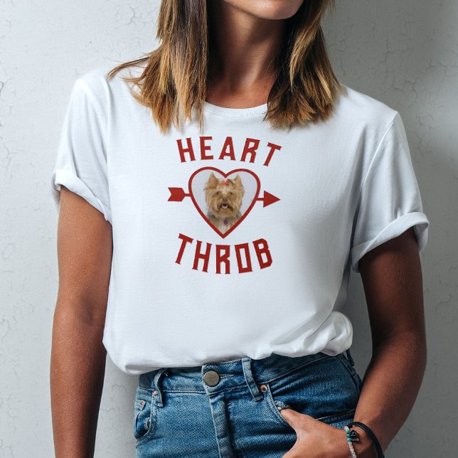 Valentine Heart Throb Pet Photo T-Shirt (A cute valentine pet t-shirt)