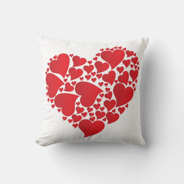 Valentine Heart Throw Pillow (Front)