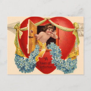 Valentine Heart Window Holiday Postcard
