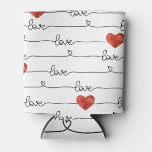 Valentine Hearts: 3D Line Design Can Cooler