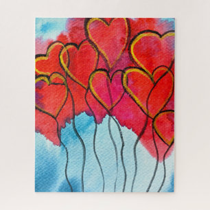 Valentine hearts balloons jigsaw puzzle