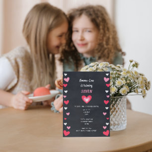 Valentine Hearts Birthday Invitation