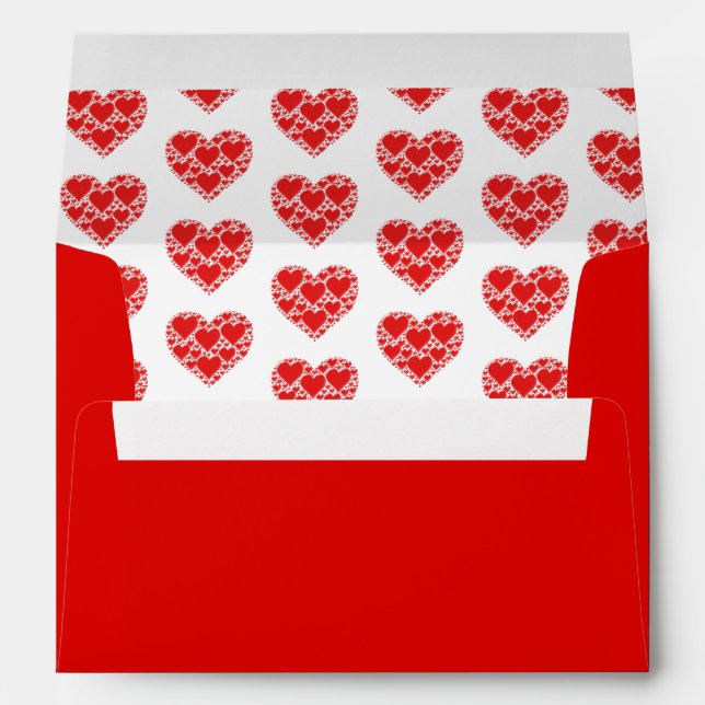 Valentine Hearts Card Envelope (Back (Bottom))