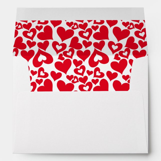 Valentine Hearts Card Envelope (Back (Bottom))
