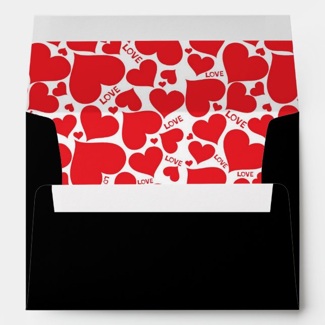 Valentine Hearts Card Envelope (Back (Bottom))