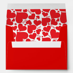 Valentine Hearts Card Envelope