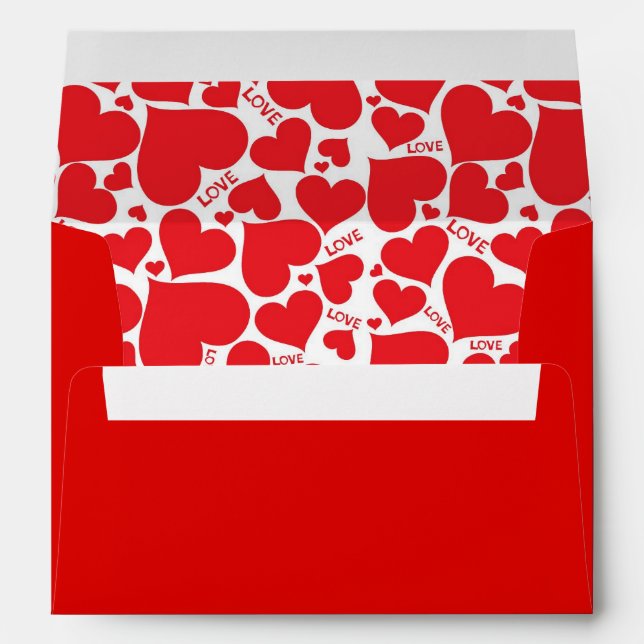 Valentine Hearts Card Envelope (Back (Bottom))