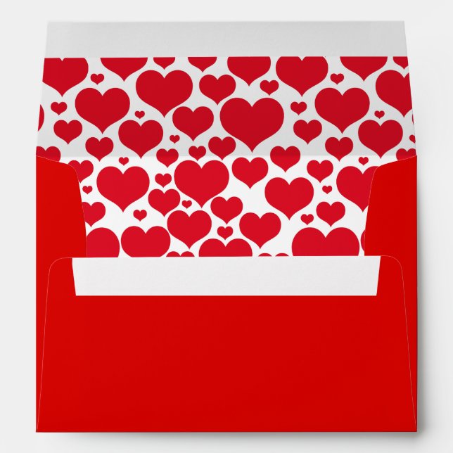 Valentine Hearts Card Envelope (Back (Bottom))