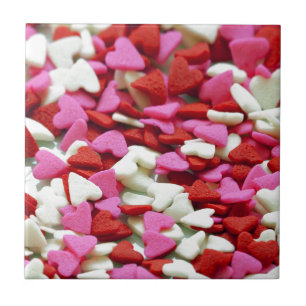Valentine Hearts Ceramic Tile