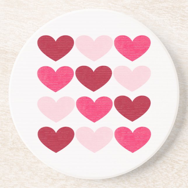 Valentine hearts coaster (Front)