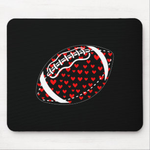 Valentine Hearts Cute Footll Player Shape Matching Mouse Pad