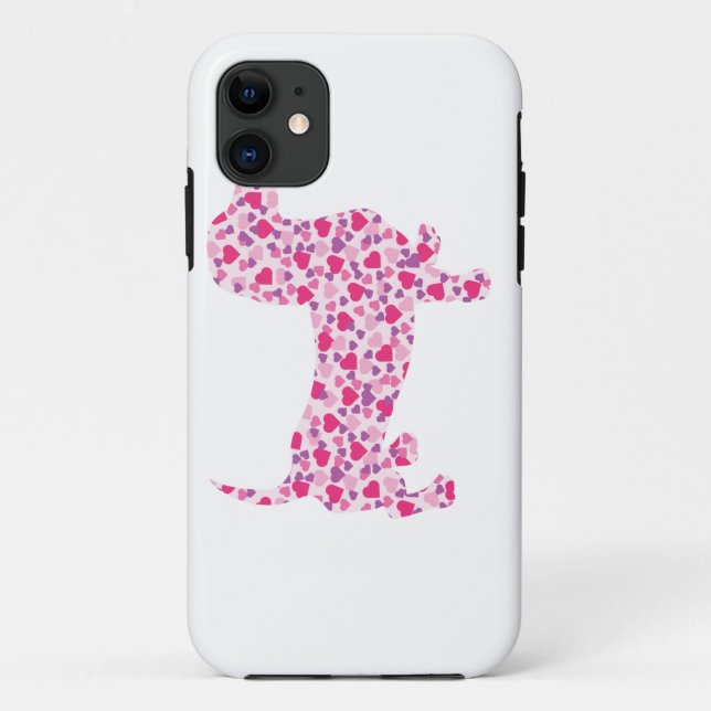 Valentine Hearts Dachshund Case-Mate iPhone Case (Back)
