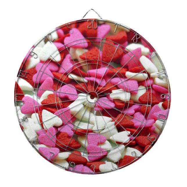 Valentine Hearts Dartboard (Front)