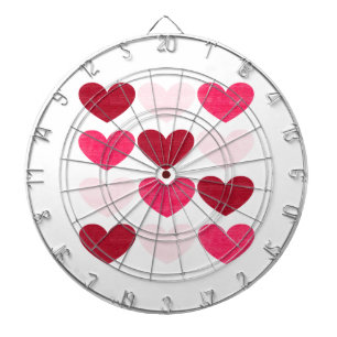 Valentine hearts dartboard