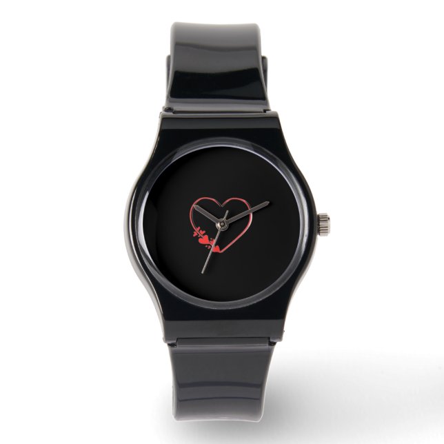  valentine hearts design  watch (Front)