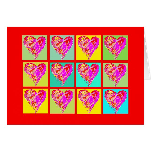 Valentine Hearts, General Love or Romance Card (Front Horizontal)