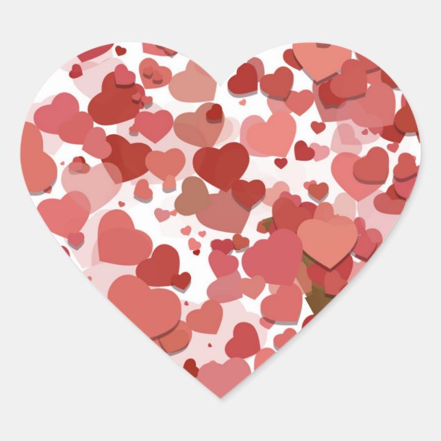 Valentine Hearts Heart Sticker (Front)