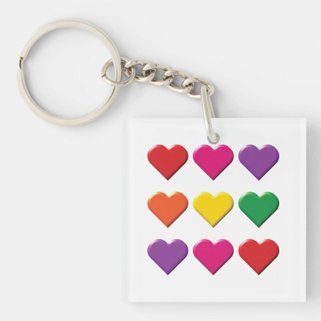Valentine Hearts Keychain (Front)