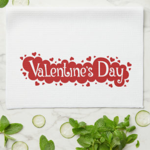 Valentine Hearts Kitchen Towel