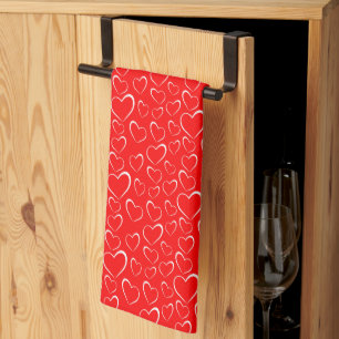 Valentine Hearts Kitchen Towel