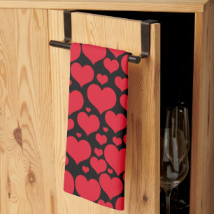 Valentine Hearts Kitchen Towel