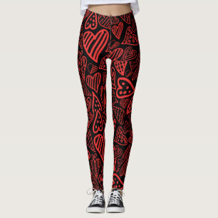 Valentine_hearts leggings black 
