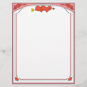 Valentine Hearts Letterhead