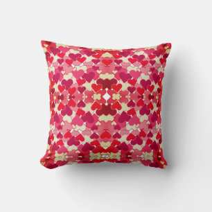 Valentine Hearts Mirror Recoleta Throw Pillow