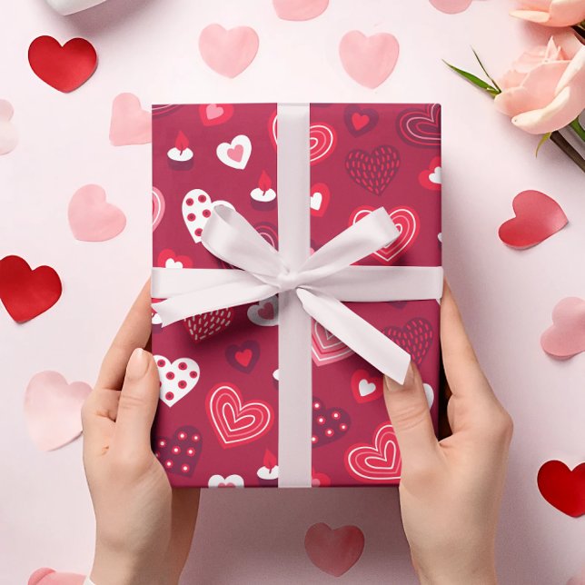 Valentine hearts pattern 2 wrapping paper (Creator Uploaded)