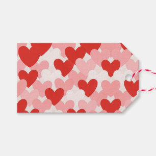 Valentine Hearts pattern Mug Gift Tags
