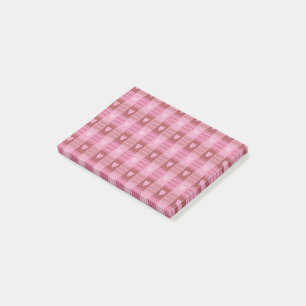 Valentine Hearts Plaid Post-it Notes
