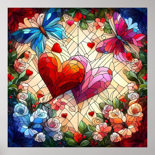 Valentine Hearts Poster (Front)