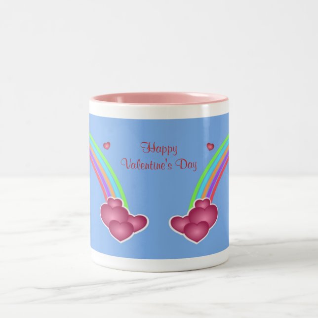 Valentine Hearts Rainbow Mug (Center)