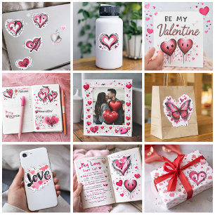 Valentine hearts set