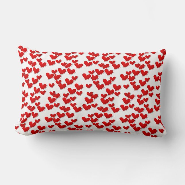 Valentine Hearts Throw Pillow (Front)