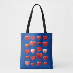 Valentine Hearts Tote Bag